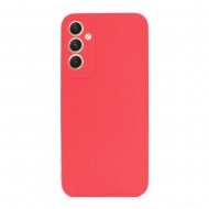 Samsung Galaxy A55 Red Silicone Case With 3D Camera Protector