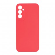 Samsung Galaxy A55 Red Silicone Case With 3D Camera Protector