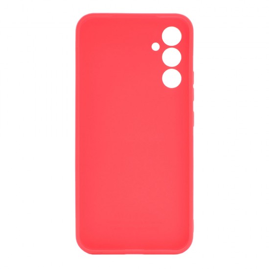 Capa Silicone Gel Samsung Galaxy A55 Vermelho Com Protetor De Câmera 3d