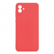 Samsung Galaxy A04 Red Silicone Case With 3D Camera Protector