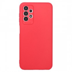 Samsung Galaxy A53 5G Red Silicone Case With 3D Camera Protector