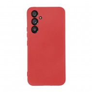 Samsung Galaxy S24 Plus Red Silicone Case With Camera Protector