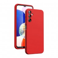 Samsung Galaxy A15 Red Silicone Case With Camera Protector