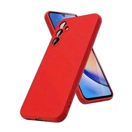 Samsung Galaxy A15 Red Silicone Case With Camera Protector