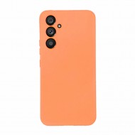 Samsung Galaxy S24 Orange Silicone Case With Camera Protector