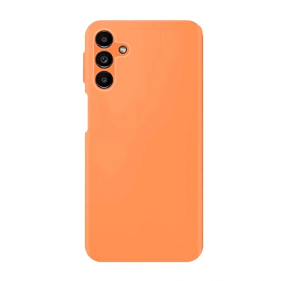 Capa Silicone Samsung Galaxy A15 Laranja Com Protetor De Câmera