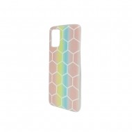 Samsung Galaxy A02S Light Pink Hexagonal 1 Silicone Case