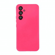 Samsung Galaxy S24 Shock Pink Silicone Case With Camera Protector