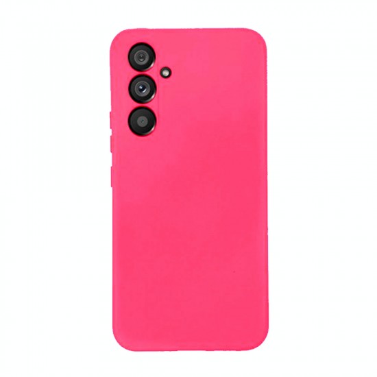 Capa Silicone Samsung Galaxy S24 Rosa Choque Com Protetor De Câmera Capa Silicone Samsung Galaxy S24 Rosa Choque Com Protetor De Câmera
