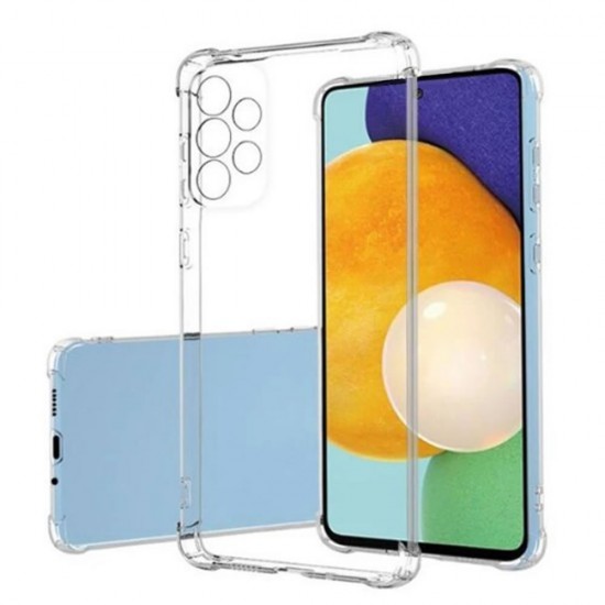 Capa Silicone Dura Anti-Choque Samsung Galaxy A13 4g/A135 Transparente Com Protetor De Câmera