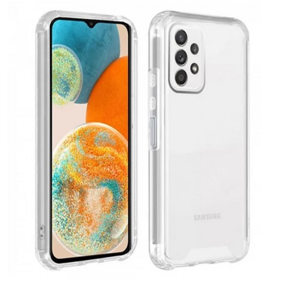 Capa Silicone Anti-Choque Samsung Galaxy A23 5g Transparente Com Protetor De Câmera