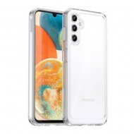 Capa Silicone Dura Anti-Choque Samsung Galaxy A24 4g/A25 5g Transparente Com Protetor De Câmera