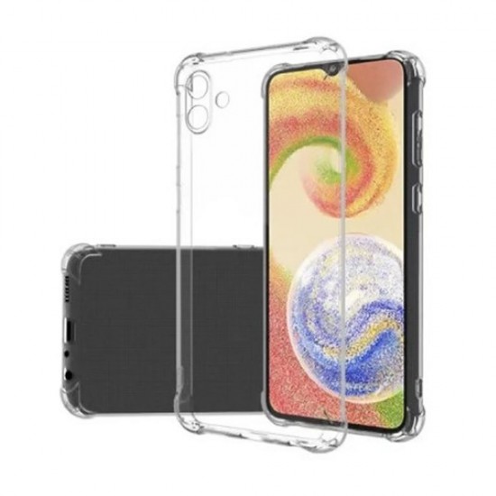 Capa Silicone Anti-Choque Samsung Galaxy A05 Transparente Com Protetor De Câmera