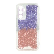 Samsung Galaxy A54 5G Lilac Pink Glitter Hard Anti-Shock Silicone Case With Camera Protector