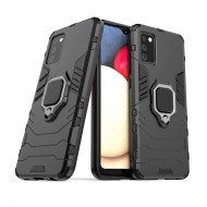 Capa Silicone Anti-Choque Armor Carbon Samsung Galaxy A02s Preto Ring Armor