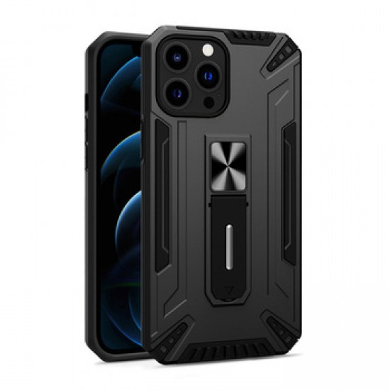 Anti-shock Armor Carbon Silicone Case Samsung Galaxy A22 4G Black Kickstand Anti-shock Armor Carbon Silicone Case Samsung Galaxy A22 4G Black Kickstand