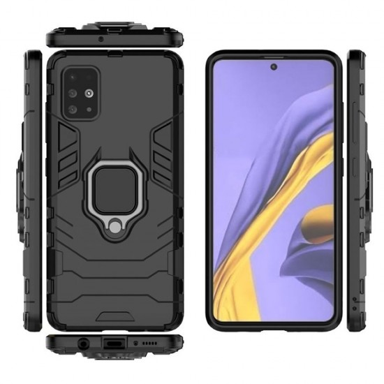 Capa Silicone Anti-Choque Armor Carbon Samsung Galaxy A51 Preto Ring Armor Capa Silicone Anti-Choque Armor Carbon Samsung Galaxy A51 Preto Ring Armor