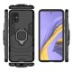 Samsung Galaxy A51 Black Anti-shock Armor Carbon Ring Armor Silicone Case