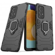 Samsung Galaxy A53 5G/A536 Black Ring Armor Armor Carbon Anti-Shock Silicone Case