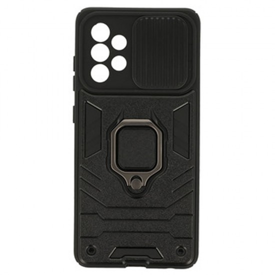 Samsung Galaxy A52 4G/5G/A52s Black Ring Armor Armor Carbon Anti-Shock Silicone Case With Camera Protector Samsung Galaxy A52 4G/5G/A52s Black Ring Armor Armor Carbon Anti-Shock Silicone Case With Camera Protector