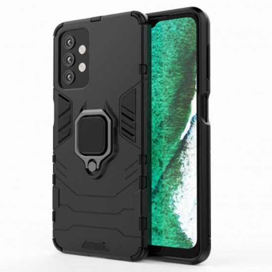 Capa Silicone Anti-Choque Armor Carbon Samsung Galaxy A23 4g/5g Preto Ring Armor