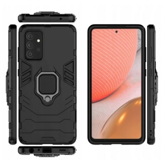Samsung Galaxy A32 4G/A325 Black Anti-shock Armor Carbon Ring Armor Silicone Case Samsung Galaxy A32 4G/A325 Black Anti-shock Armor Carbon Ring Armor Silicone Case