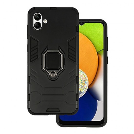 Capa Silicone Anti-Choque Armor Carbon Samsung Galaxy A04 Preto Ring Armor