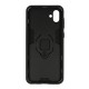 Capa Silicone Anti-Choque Armor Carbon Samsung Galaxy A04 Preto Ring Armor