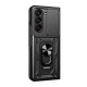 Samsung Galaxy Z Fold5 Black Ring Armor Armor Carbon Anti-Shock Silicone Case With Sliding Window Samsung Galaxy Z Fold5 Black Ring Armor Armor Carbon Anti-Shock Silicone Case With Sliding Window