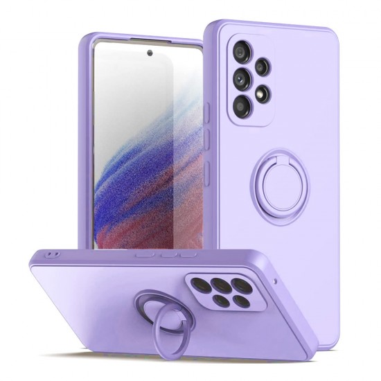 Samsung Galaxy A53 5G Lilac With Camera Protector And Ring Holder Silicone Case