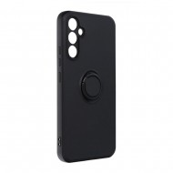 Capa Silicone Com Anel De Dedo Samsung Galaxy A34 5g Preto Com Protetor De Câmera