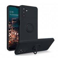 Capa Silicone Com Anel De Dedo Samsung Galaxy A24 4g/A25 5g Preto Com Protetor De Câmera