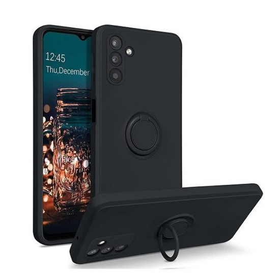 Capa Silicone Com Anel De Dedo Samsung Galaxy A24 4g/A25 5g Preto Com Protetor De Câmera Capa Silicone Com Anel De Dedo Samsung Galaxy A24 4g/A25 5g Preto Com Protetor De Câmera