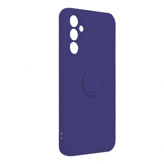 Capa Silicone Com Anel De Dedo Samsung Galaxy A34 5g Azul Escuro Com Protetor De Câmera Capa Silicone Com Anel De Dedo Samsung Galaxy A34 5g Azul Escuro Com Protetor De Câmera