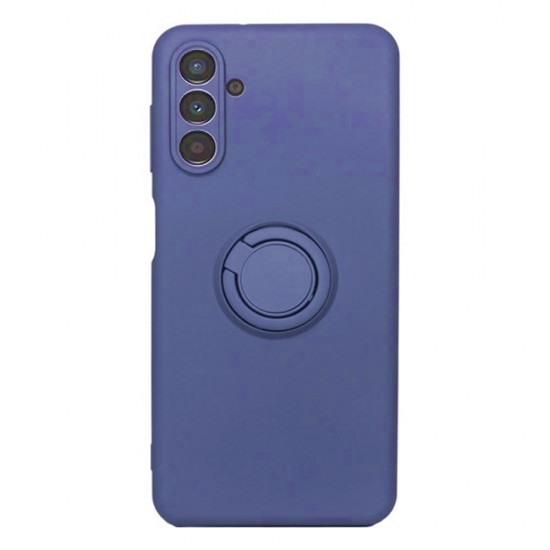 Capa Silicone Com Anel De Dedo Samsung Galaxy A24 4g/A25 5g Azul Escuro Com Protetor De Câmera Capa Silicone Com Anel De Dedo Samsung Galaxy A24 4g/A25 5g Azul Escuro Com Protetor De Câmera