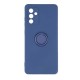 Capa Silicone Com Anel De Dedo Samsung Galaxy A24 4g/A25 5g Azul Escuro Com Protetor De Câmera Capa Silicone Com Anel De Dedo Samsung Galaxy A24 4g/A25 5g Azul Escuro Com Protetor De Câmera