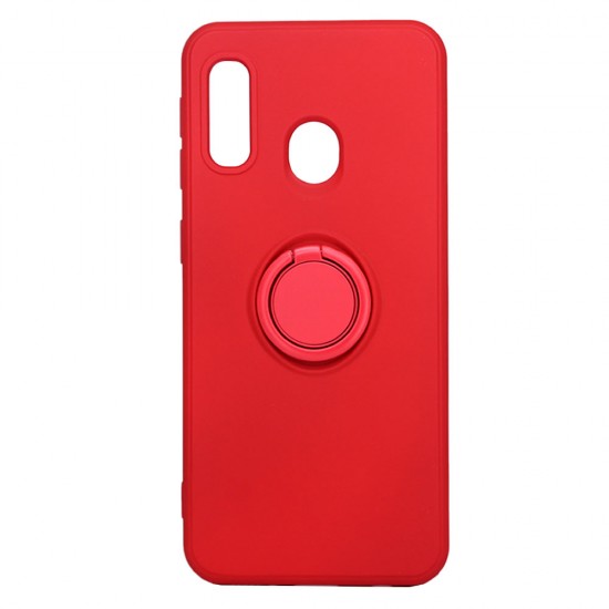 Samsung Galaxy A20E/A202 Red With Finger Ring Silicone Case Samsung Galaxy A20E/A202 Red With Finger Ring Silicone Case
