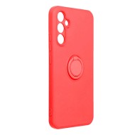 Capa Silicone Com Anel De Dedo Samsung Galaxy A34 5g Vermelho Com Protetor De Câmera