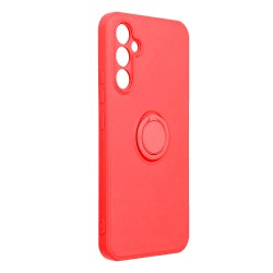 Samsung Galaxy A34 5G Red With Camera Protector And Ring Holder Silicone Case
