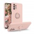 Capa Silicone Com Anel De Dedo Samsung Galaxy A23 Rosa Com Protetor De Câmera