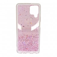 Capa Silicone Com Desenho Bling Glitter Samsung Galaxy A22 4g A225 Rosa