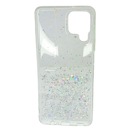 Samsung Galaxy A22 4g A225 Transparent Bling Glitter Silicone Case