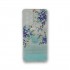 Bling Glitter Design Silicone Case Samsung Galaxy A52 Flowers Blue with Kickstand