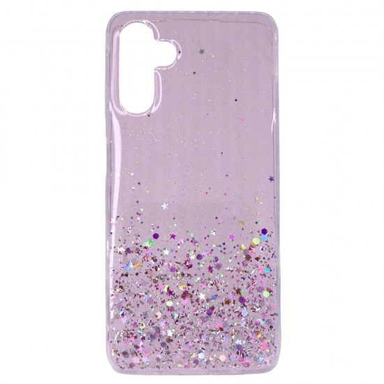 Capa Silicone Com Desenho Bling Glitter Samsung Galaxy A13 5g Rosa