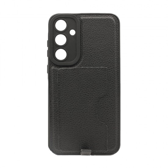 Samsung Galaxy A35 5G Black Hard Silicone Case With Camera Protector And Card Holder Samsung Galaxy A35 5G Black Hard Silicone Case With Camera Protector And Card Holder