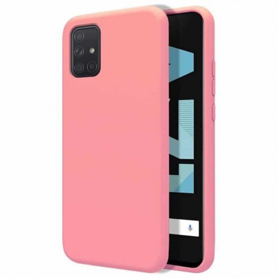 Capa Silicone Gel Samsung Galaxy A51 Rosa Clara Robusta