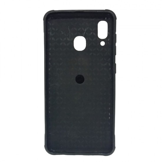 Capa Silicone Dura E Metal Com Anel De Dedo Samsung Galaxy A30 Preto