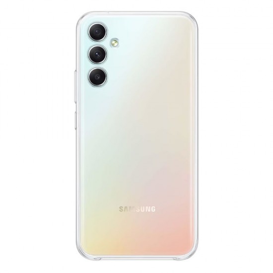 Capa Silicone Gel Samsung Galaxy A34 5g Transparente Com Protetor De Câmera