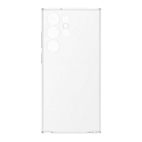 Capa Silicone Gel Samsung Galaxy S23 Ultra Transparente Com Protetor De Câmera