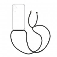 Capa Silicone Anti-Choque Samsung Galaxy A14 4g/5g Transparente Com Corda